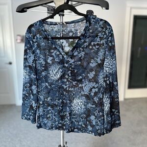 Floral Blue Women's Top